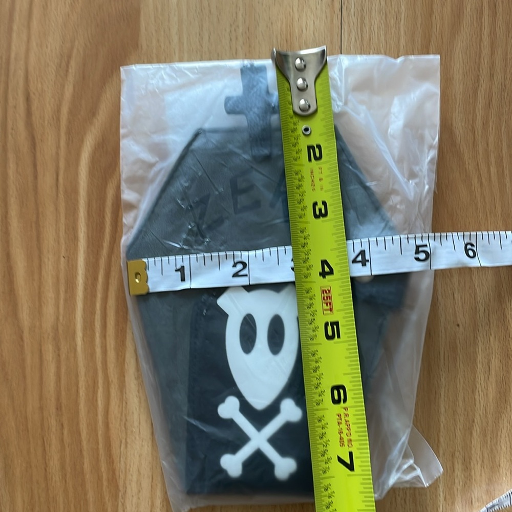 Bioworld Black and Gray Coffin Crossbody Bag with White Skull - Picture 14 of 14